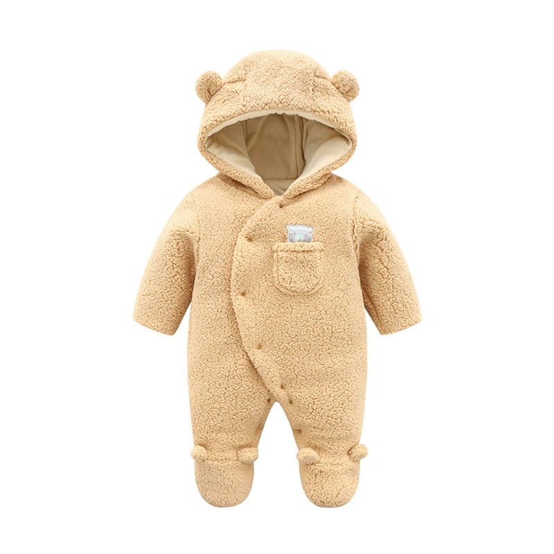 Baby clothes lamb winter cotton padded clothes baby newborn baby skin thickening climb Siamese clothes cotton
