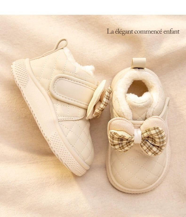 Baby Girl Snow Boots Velvet Thermal Booties Girls’ Cotton Shoes