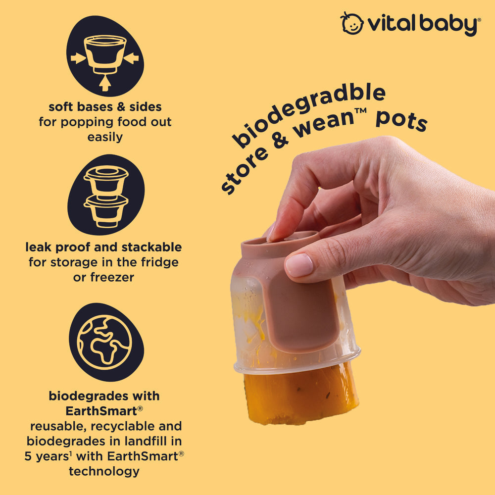 Vital Baby Store & Wean Pots 120ml - 4 Pack