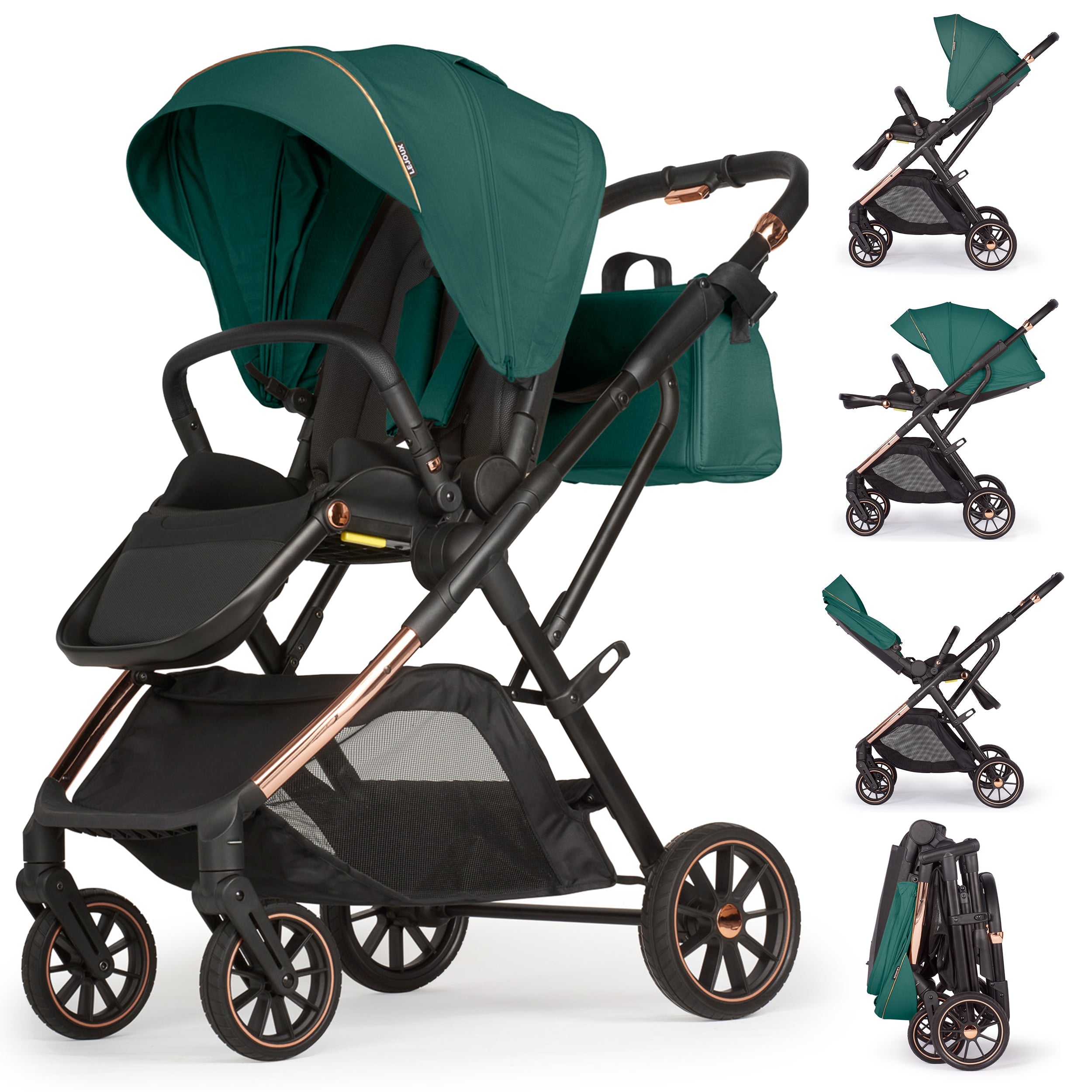 Lejoux+ Travel System Including Car seat, Mum Bag