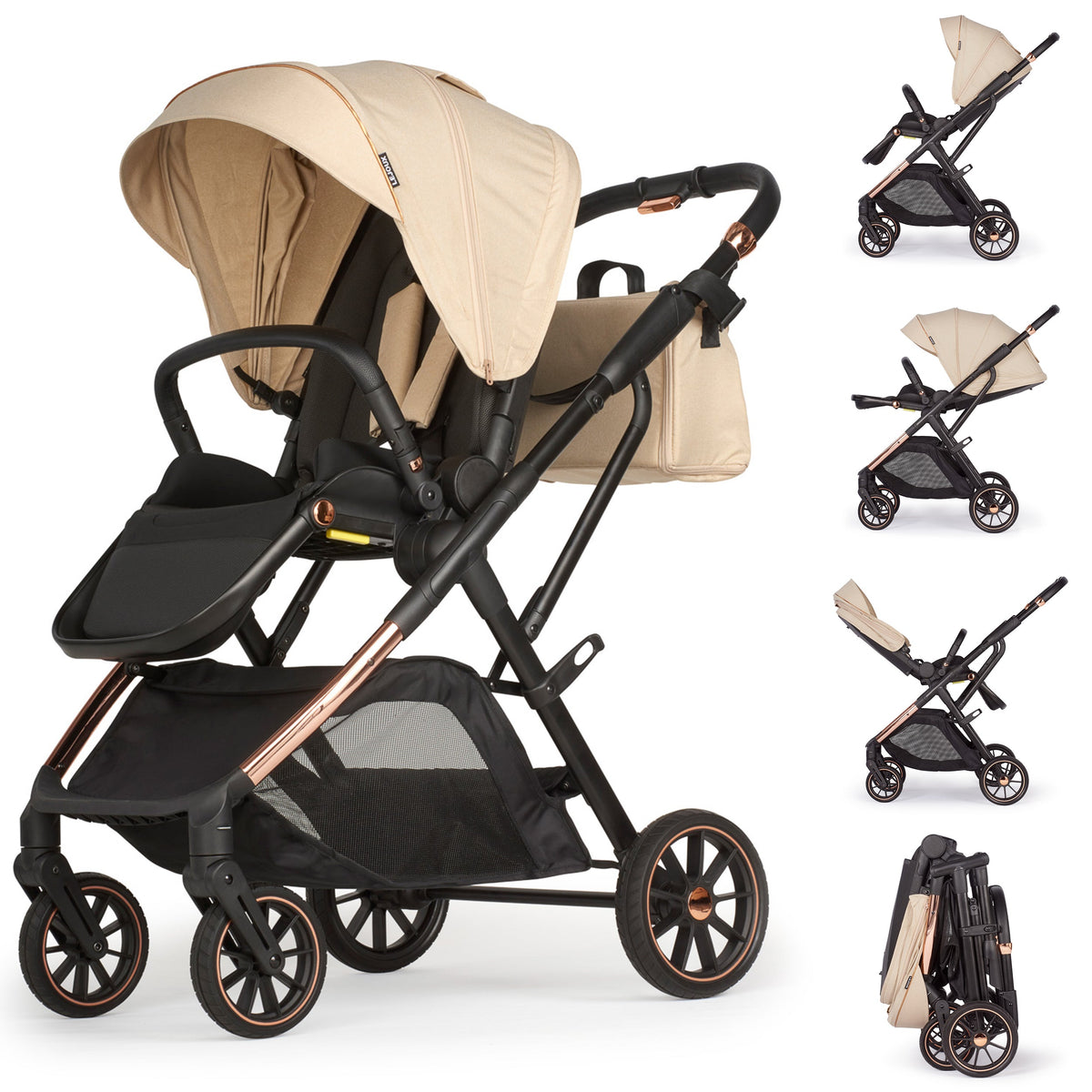 Lejoux+ Travel System Including Car seat, Mum Bag
