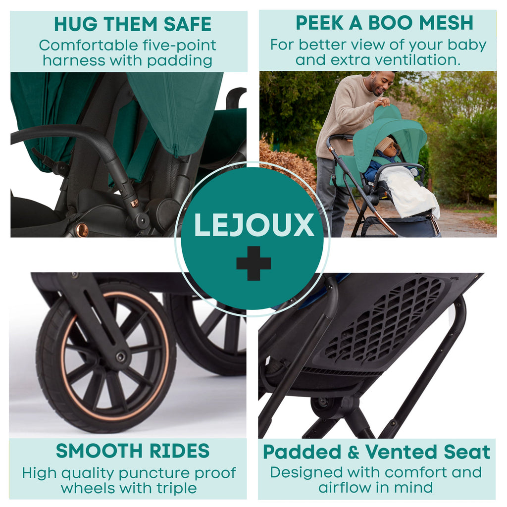 Lejoux+ Baby Pram Stroller Pushchair 0 Months +