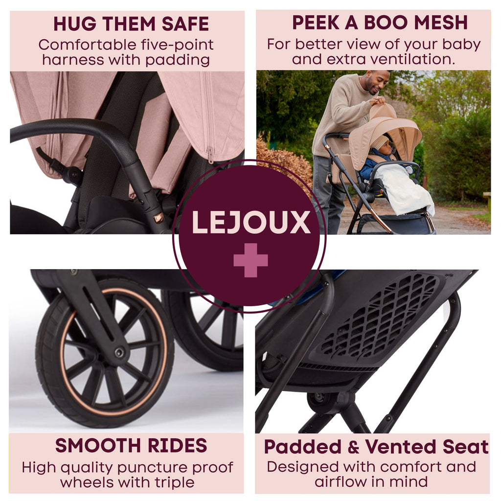 Lejoux+ Baby Pram Stroller Pushchair 0 Months +