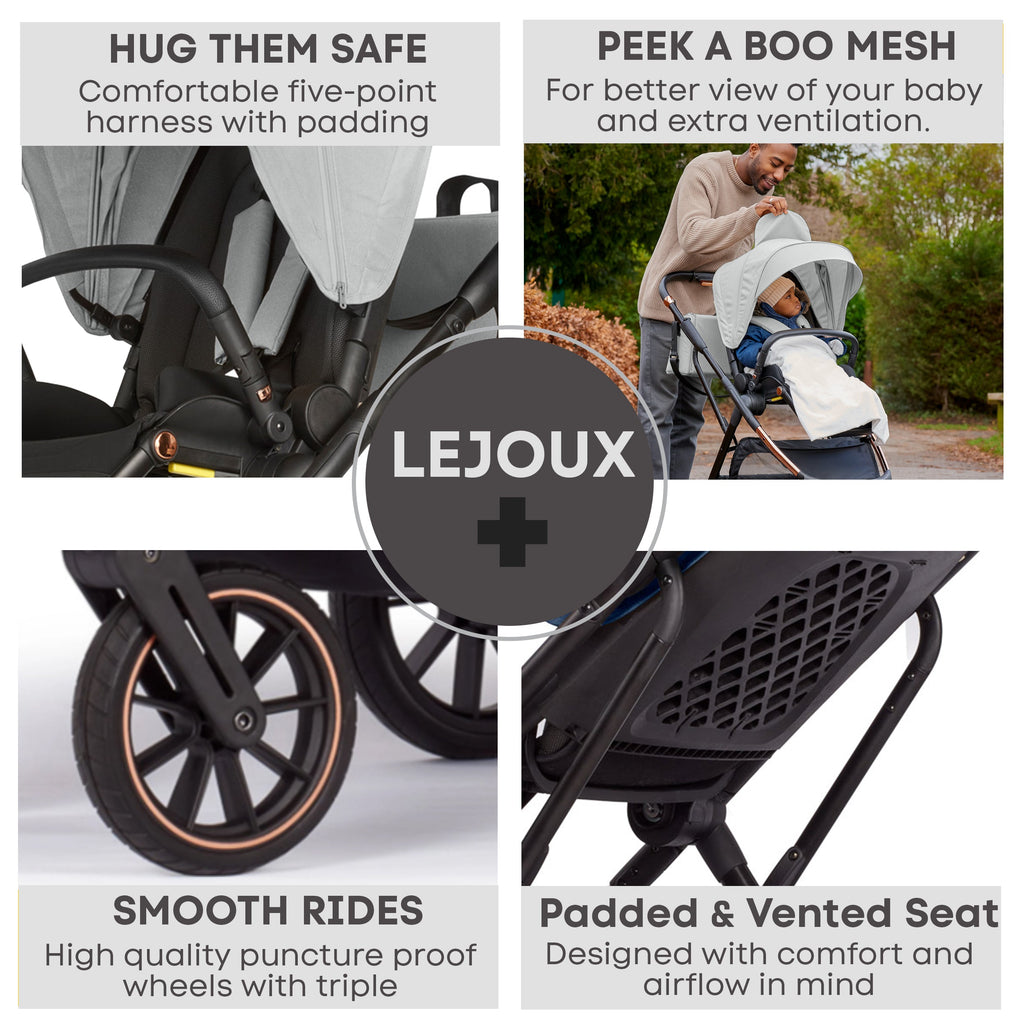 Lejoux+ Baby Pram Stroller Pushchair 0 Months +