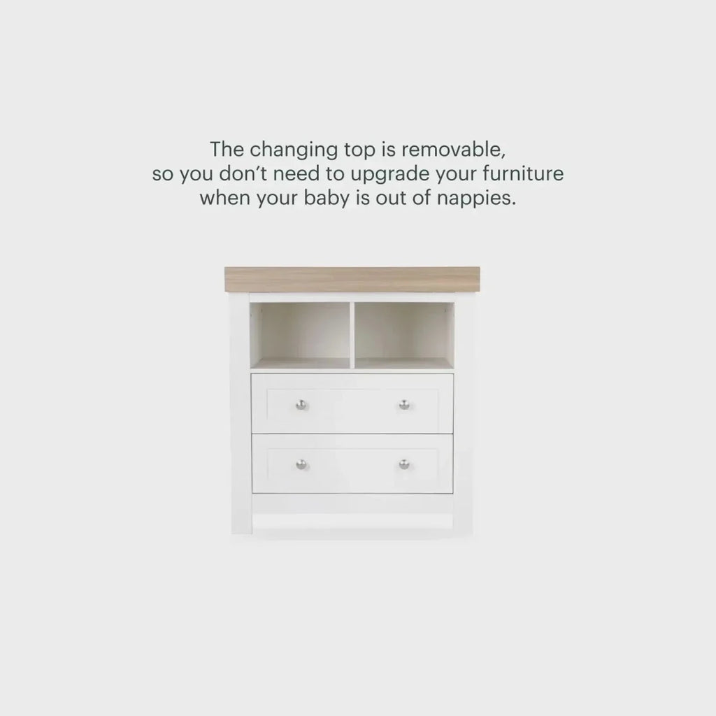 CuddleCo Burford Dresser Changer - White/Oak
