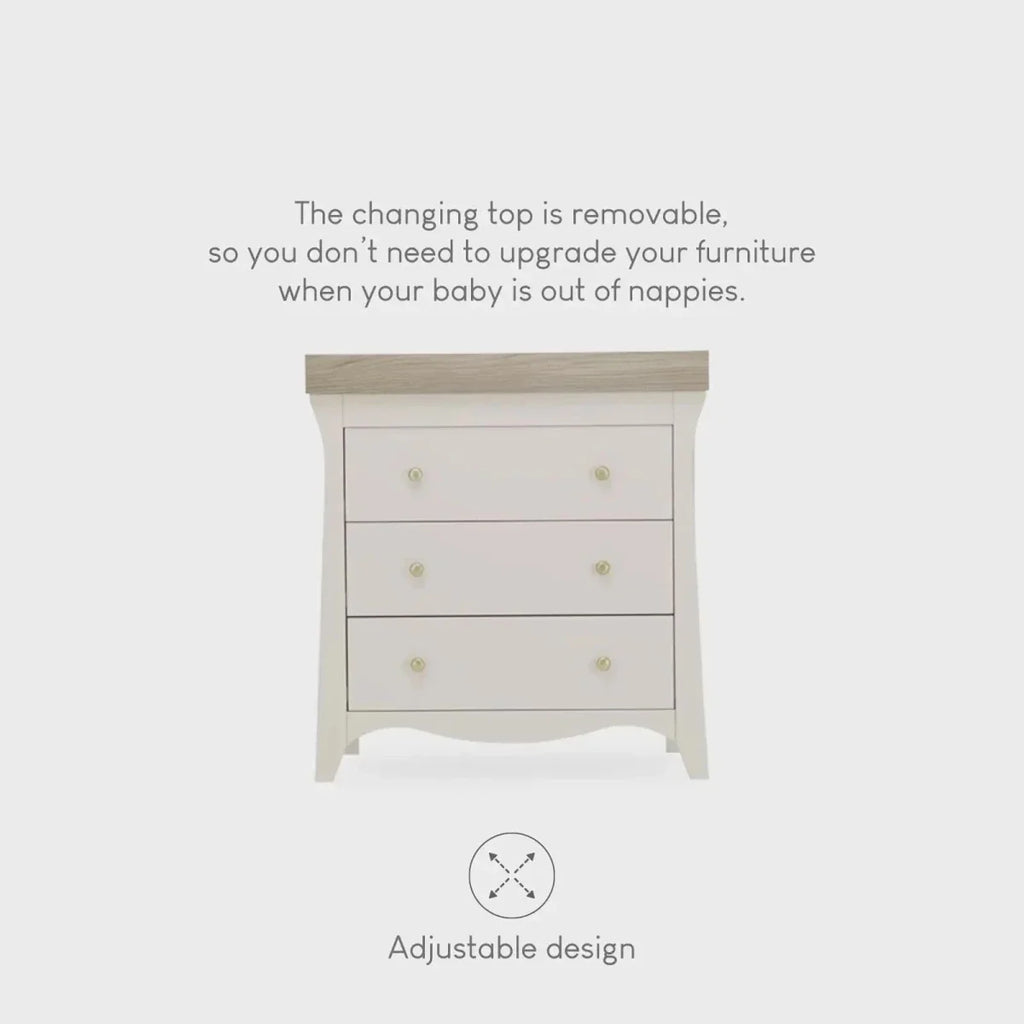 CuddleCo Clara Dresser Changer - Cashmere & Ash