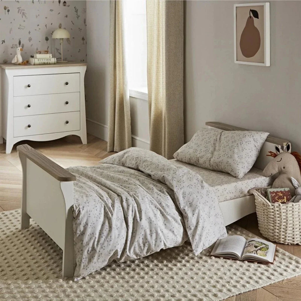 CuddleCo Clara 3 Piece Nursery Furniture Set - White & Ash