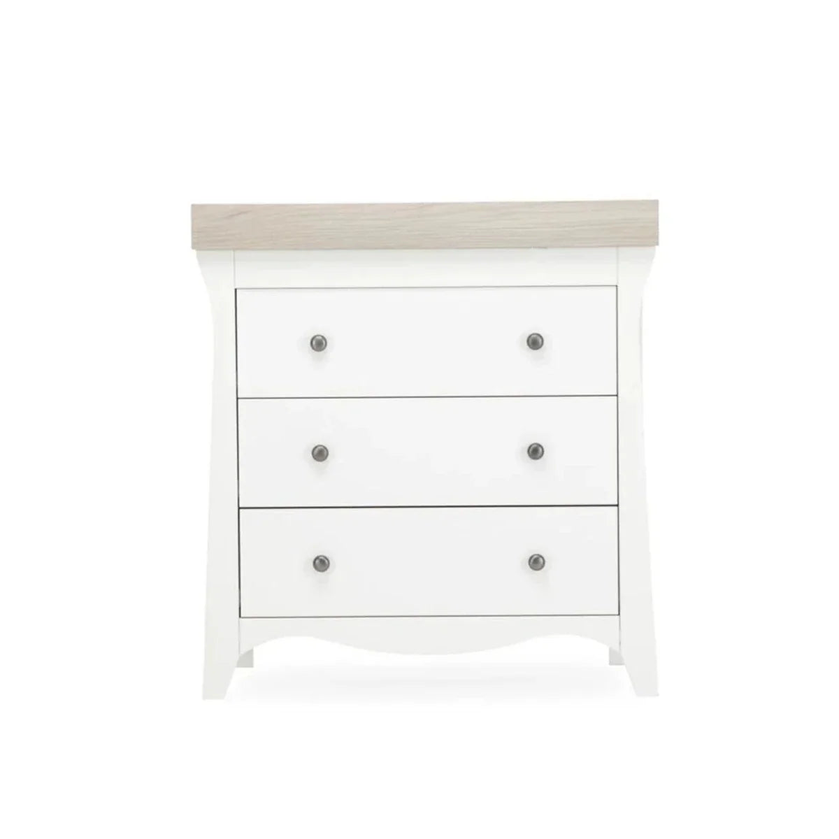 CuddleCo Clara 3 Piece Nursery Furniture Set - White & Ash