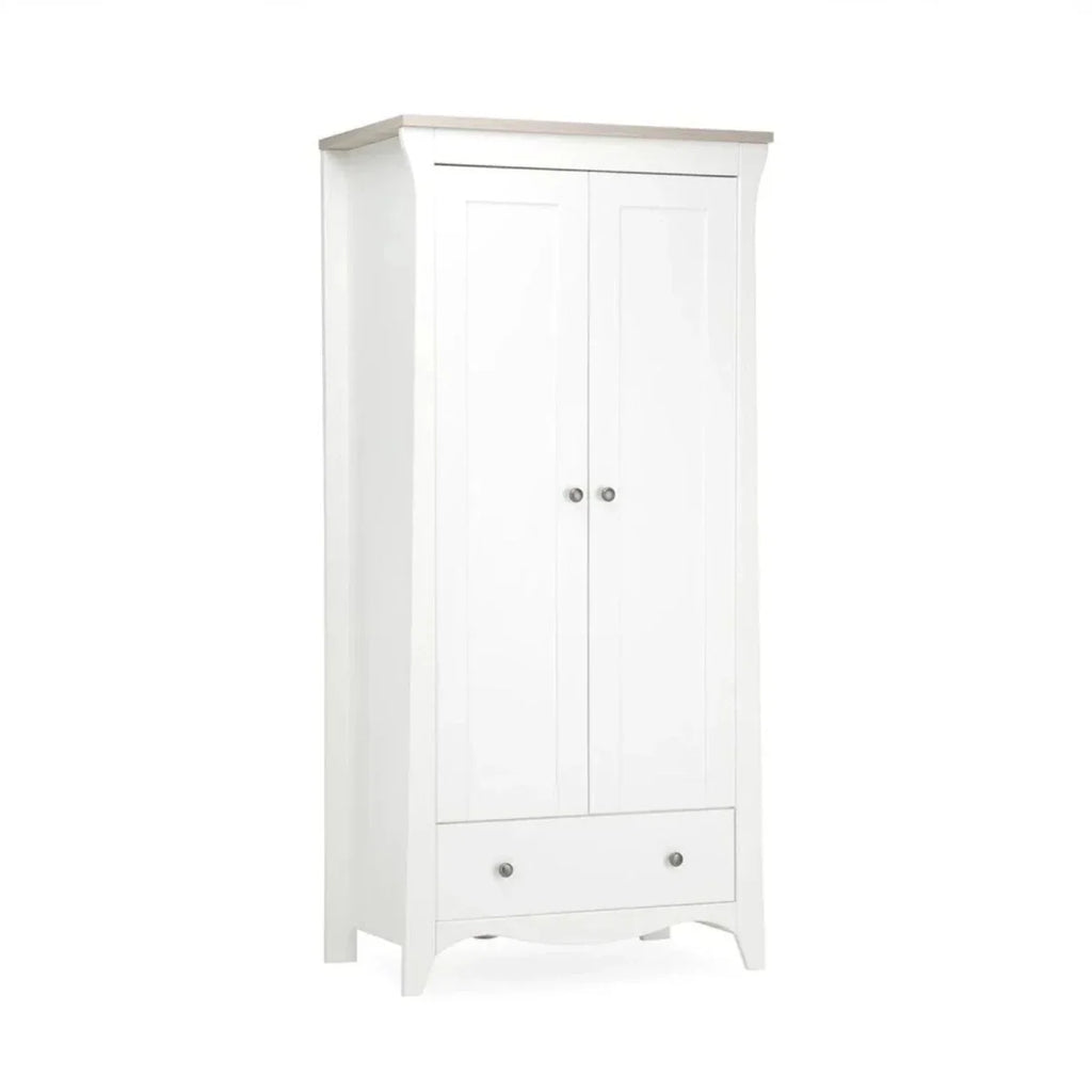 CuddleCo Clara 3 Piece Nursery Furniture Set - White & Ash