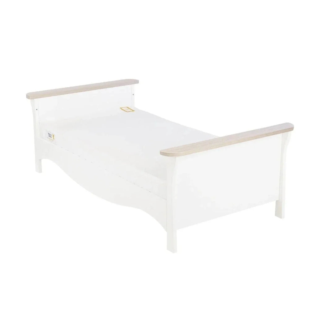 CuddleCo Clara Cot Bed - White & Ash