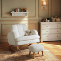 CuddleCo Etta Cuddle Nursing Chair & Foot Stool - Boucle Off-White