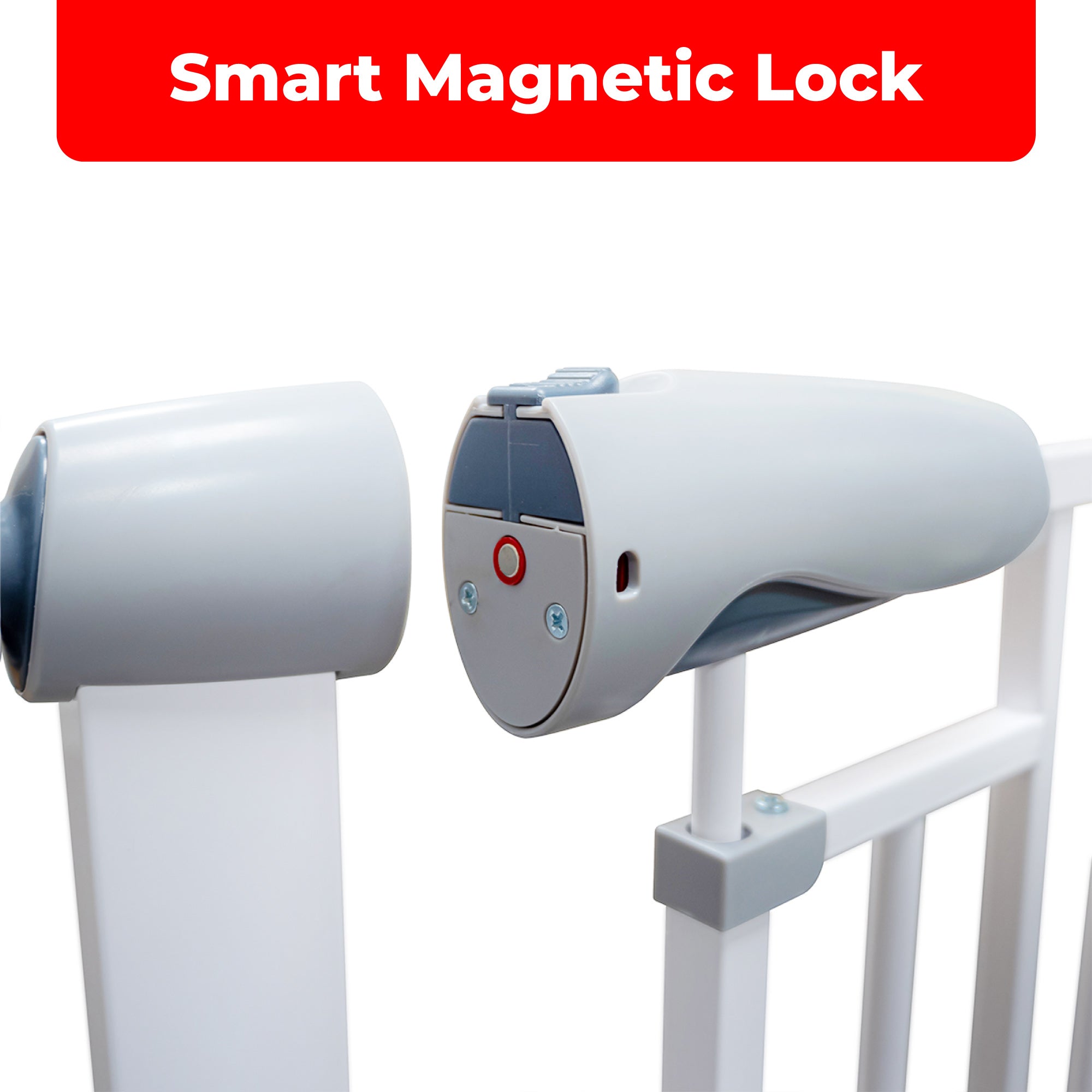 Callowesse Freedom Magnetic Auto-Close Baby Stair Gate - White