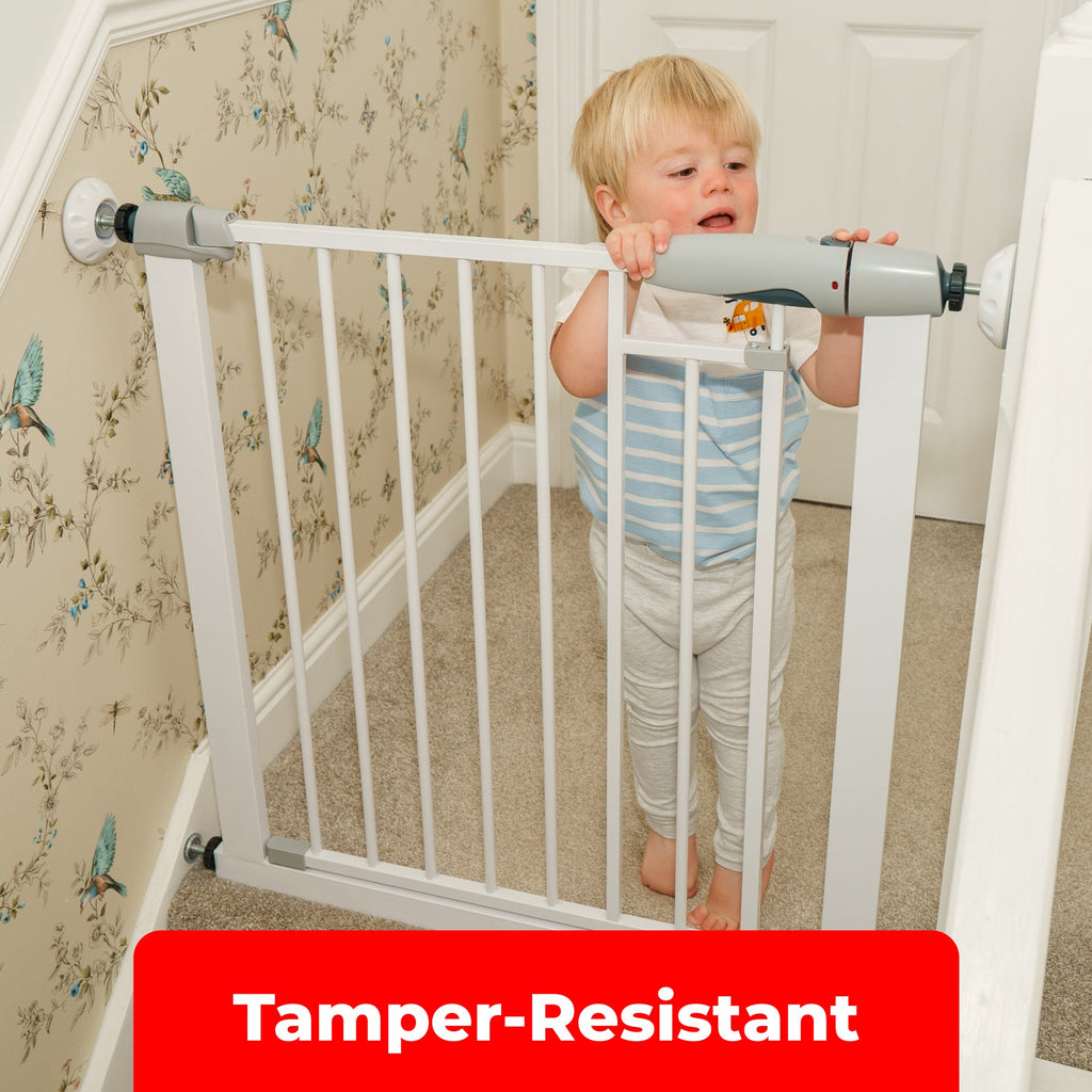 Callowesse Freedom Magnetic Auto-Close Baby Stair Gate - White