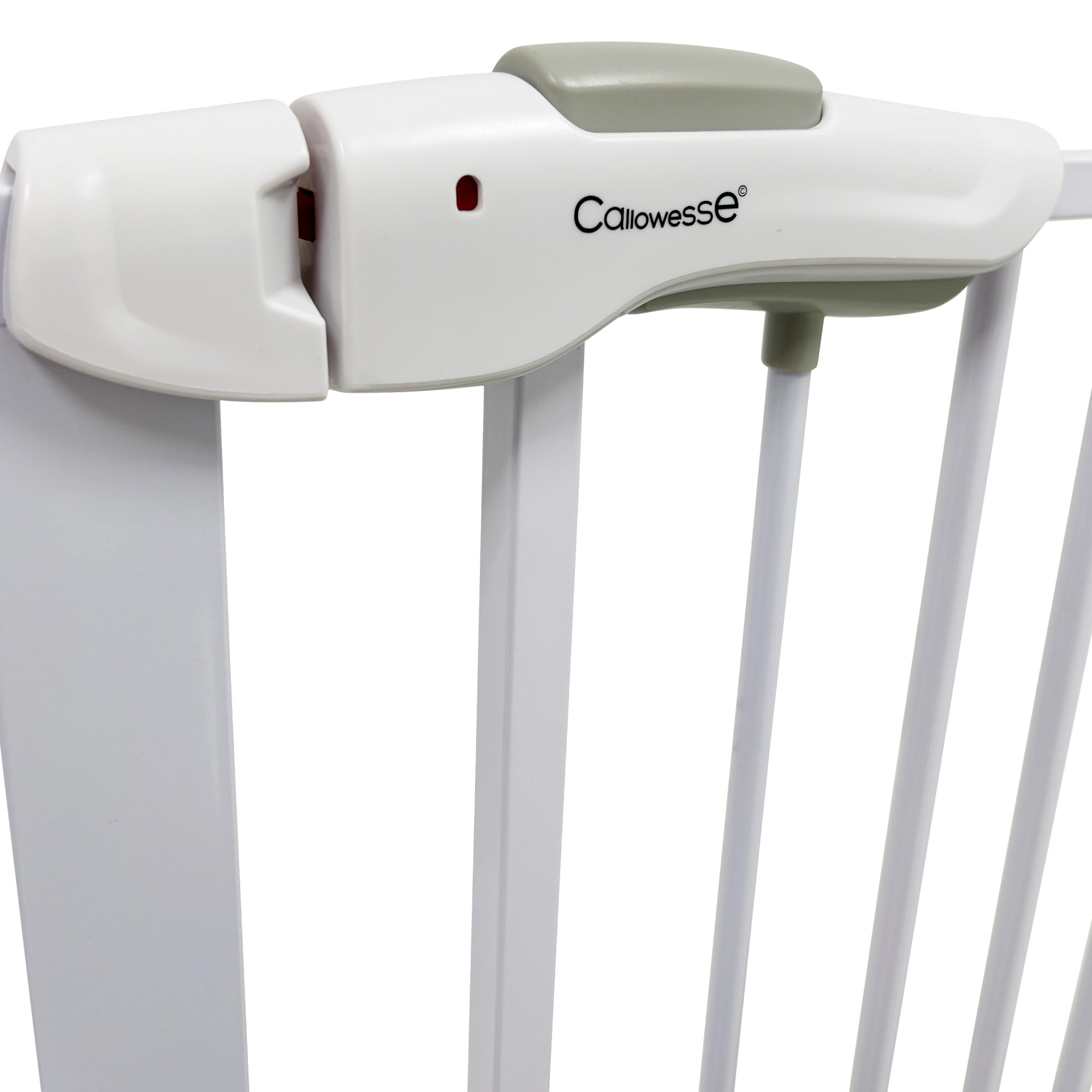 Callowesse Shiba Easy Close Baby & Toddler Pressure Fit Door & Stair Safety Gate | 75-85cm x H78cm - White
