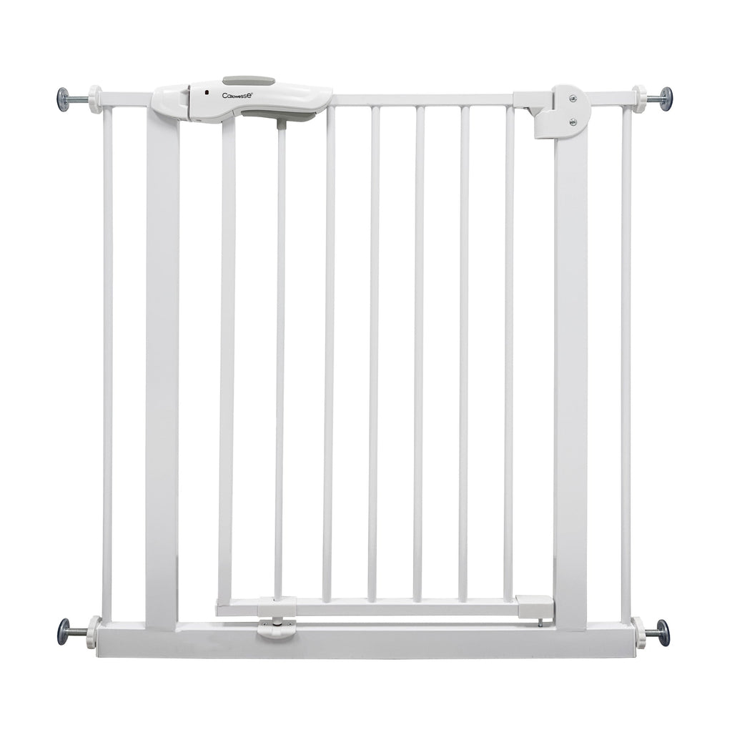 Callowesse Shiba Easy Close Baby & Toddler Pressure Fit Door & Stair Safety Gate | 75-85cm x H78cm - White