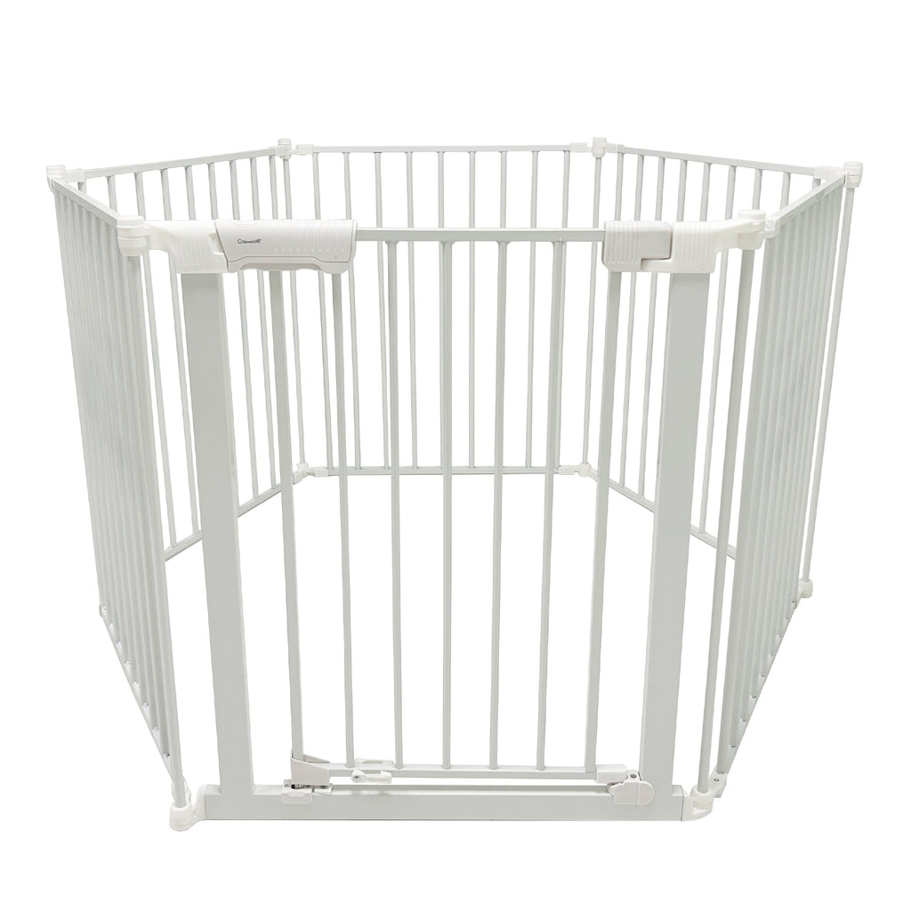 Callowesse XL Extendable Hexagonal Playpen, Fireguard and Room Divider - White