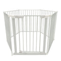 Callowesse XL Extendable Hexagonal Playpen, Fireguard and Room Divider - White