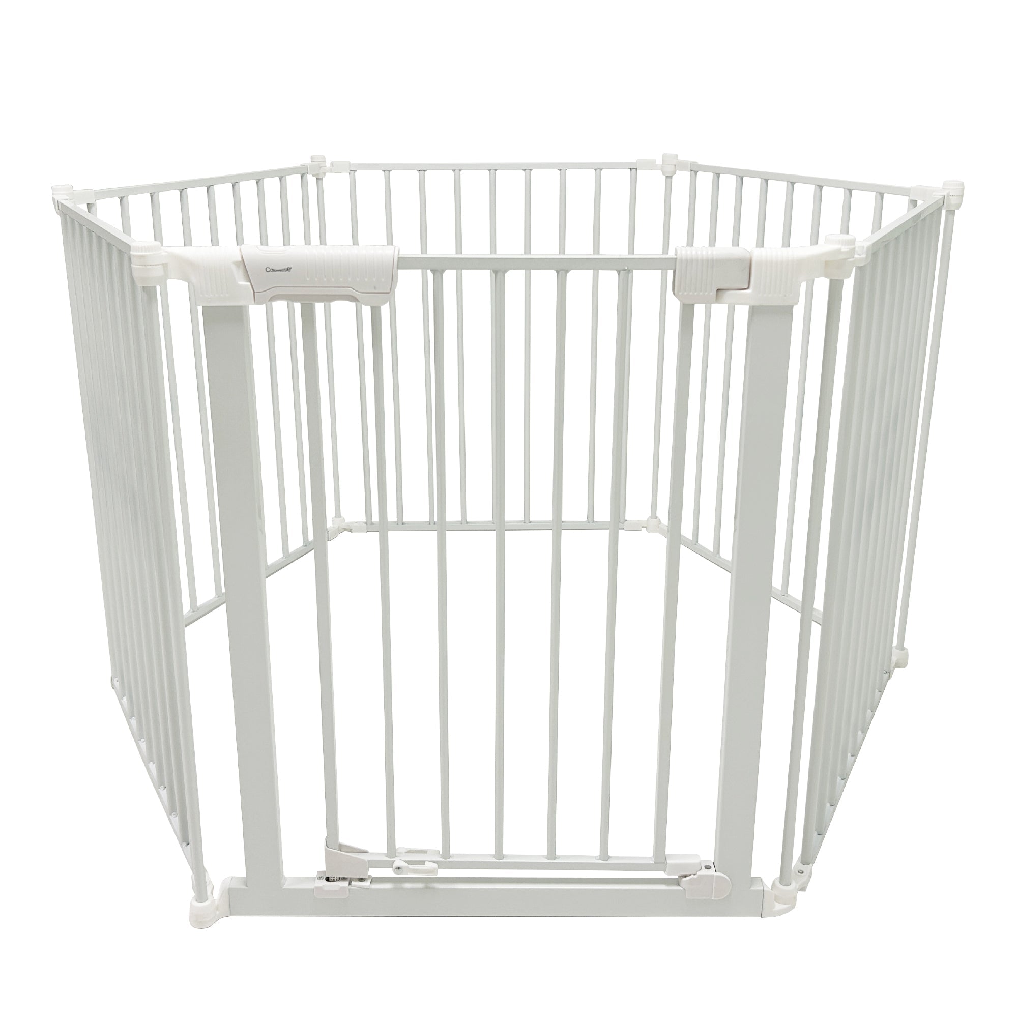 Callowesse XL Extendable Hexagonal Playpen, Fireguard and Room Divider - White