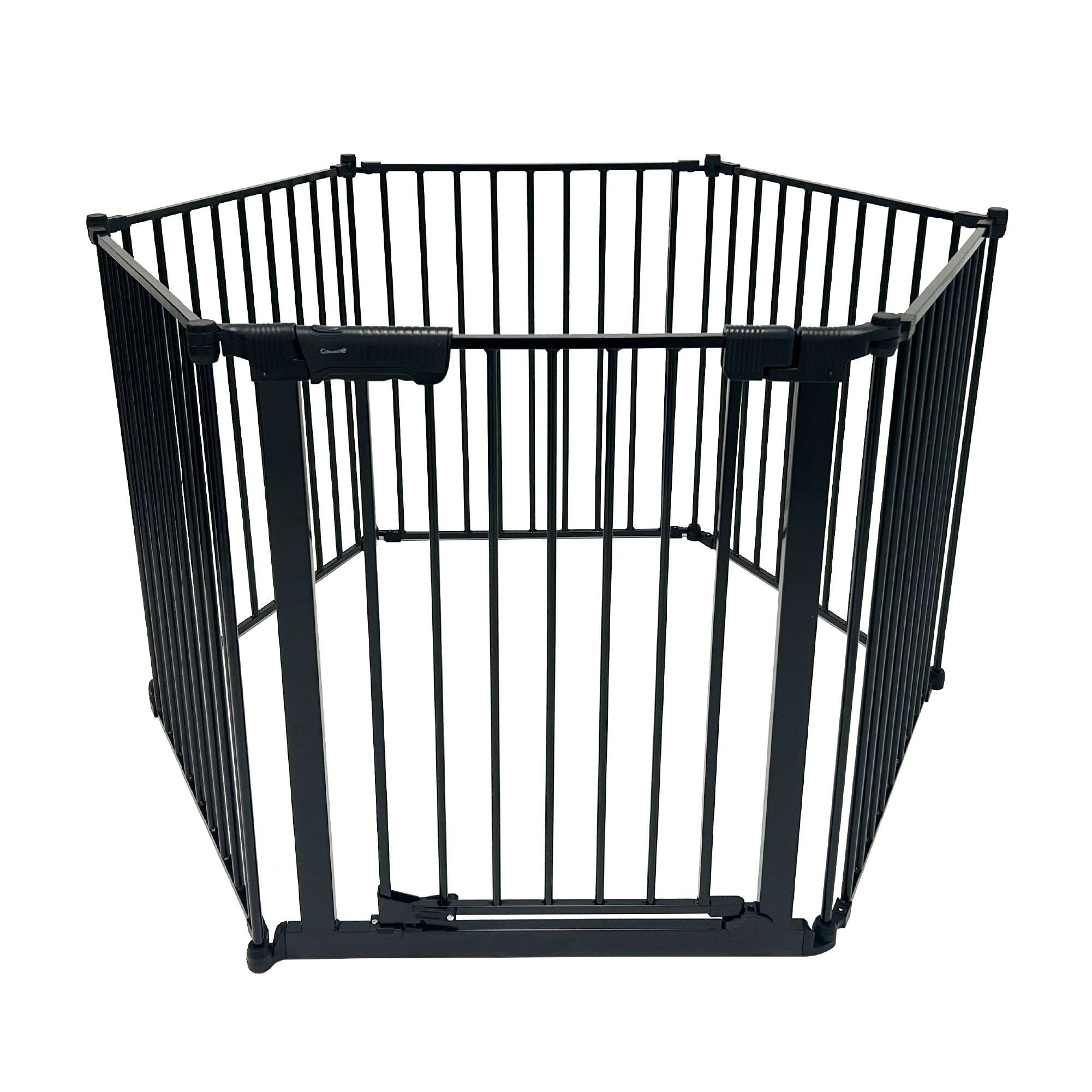 Callowesse XL Extendable Hexagonal Playpen, Fireguard and Room Divider - Black