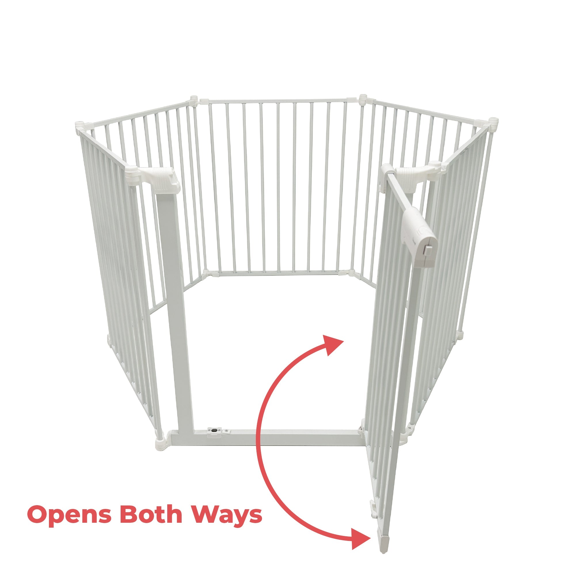 Callowesse XL Extendable Hexagonal Playpen, Fireguard and Room Divider - White