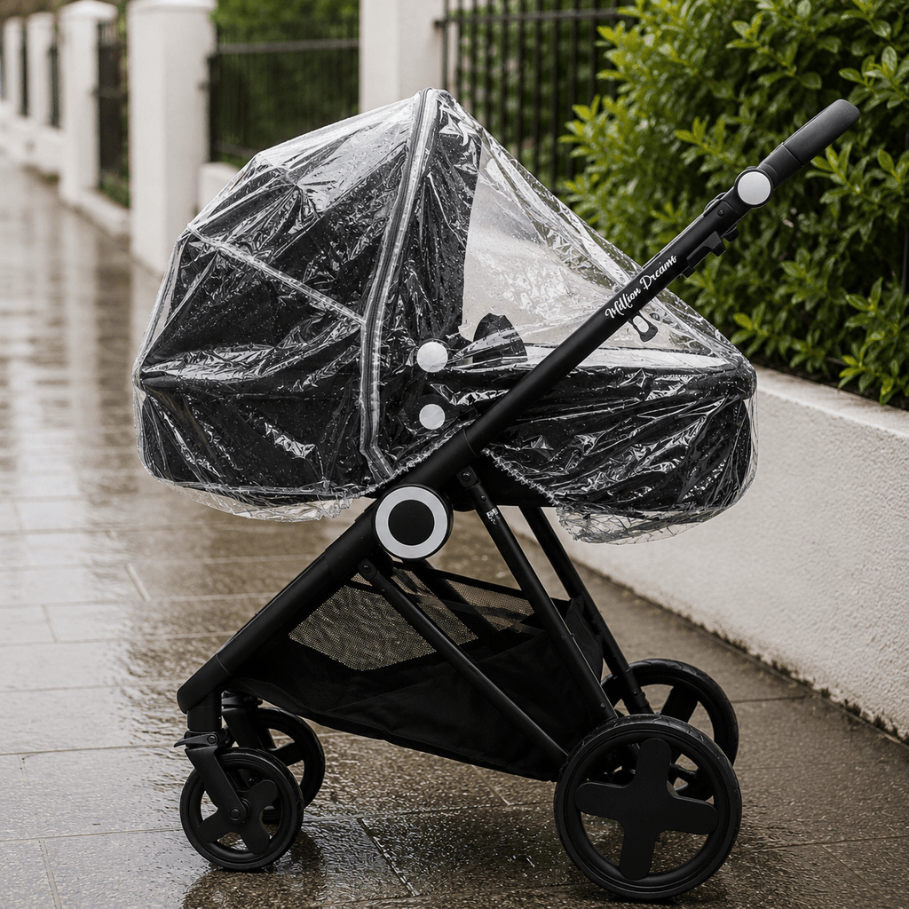 Universal Rain Cover For 2 in 1 Prams - Fits All Models