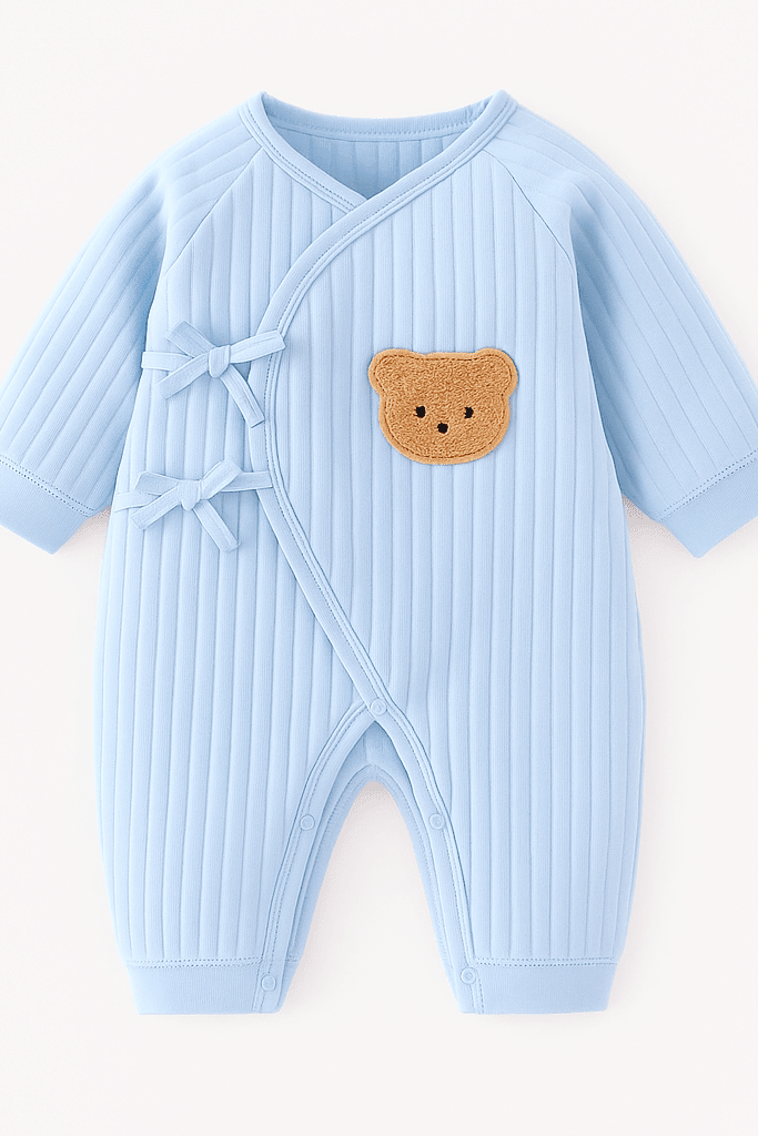 The Teddy Bear Boucle Wrap Baby Grow Romper