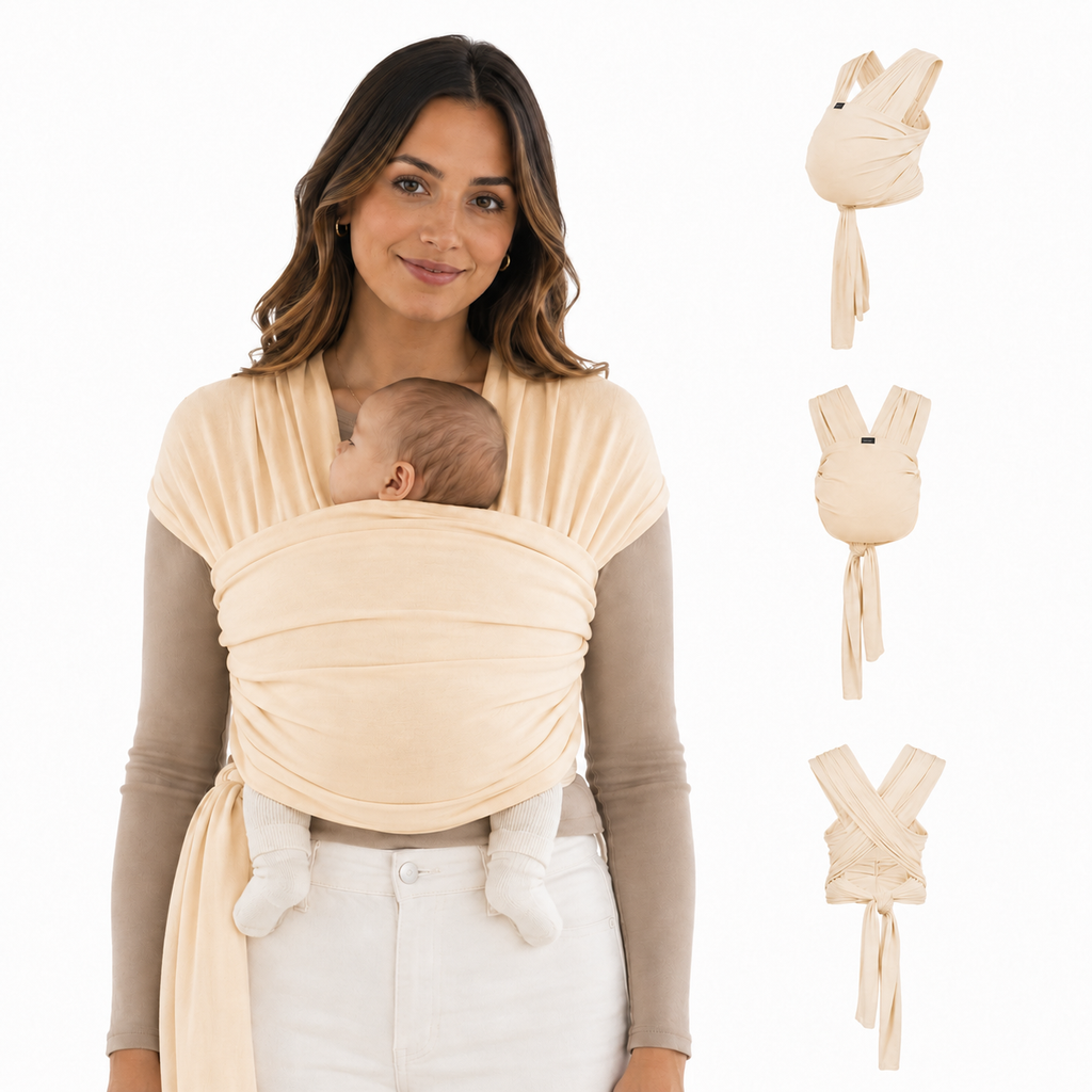 Organic Baby Wrap Carrier - Cream