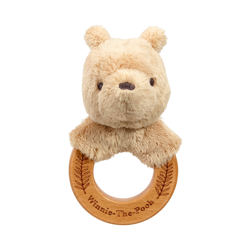 Rainbow Designs Winnie The Pooh Always & Forever Wooden Ring Rattle