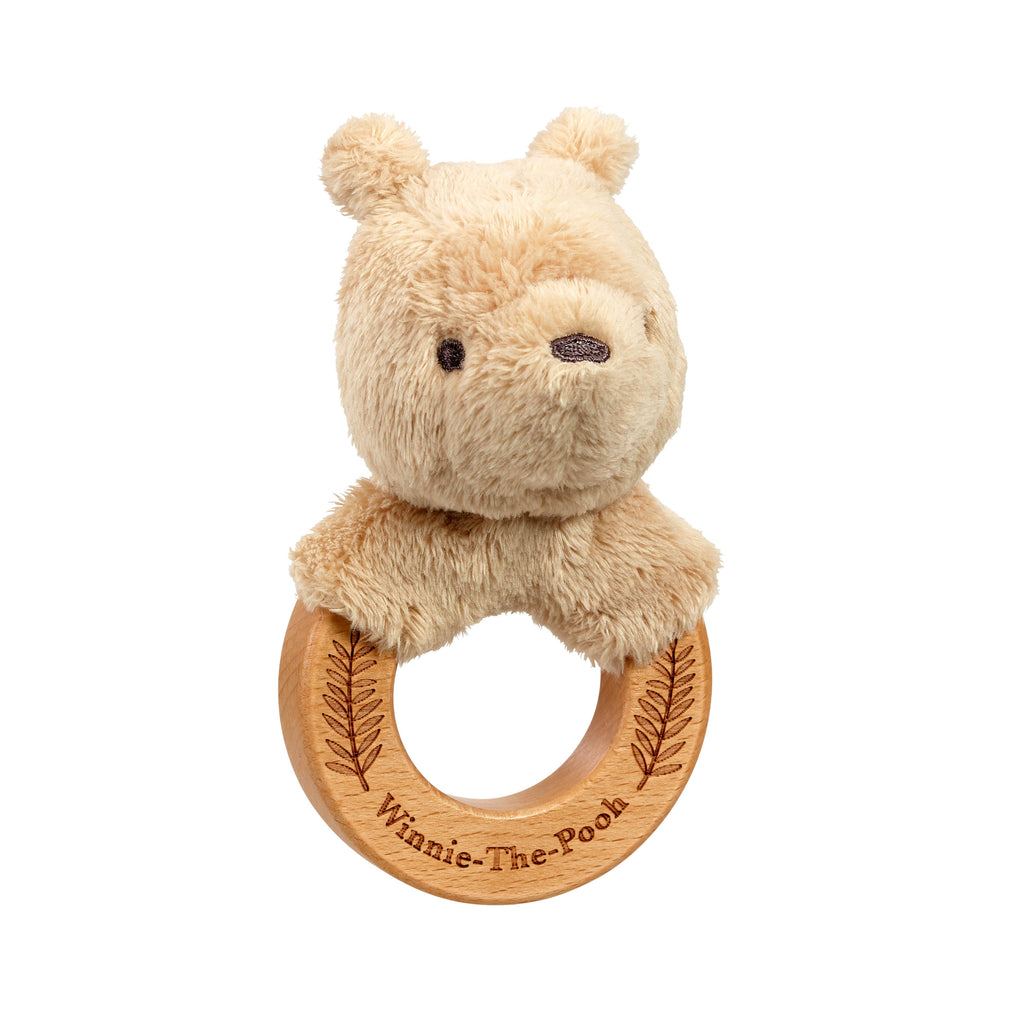 Rainbow Designs Winnie The Pooh Always & Forever Wooden Ring Rattle