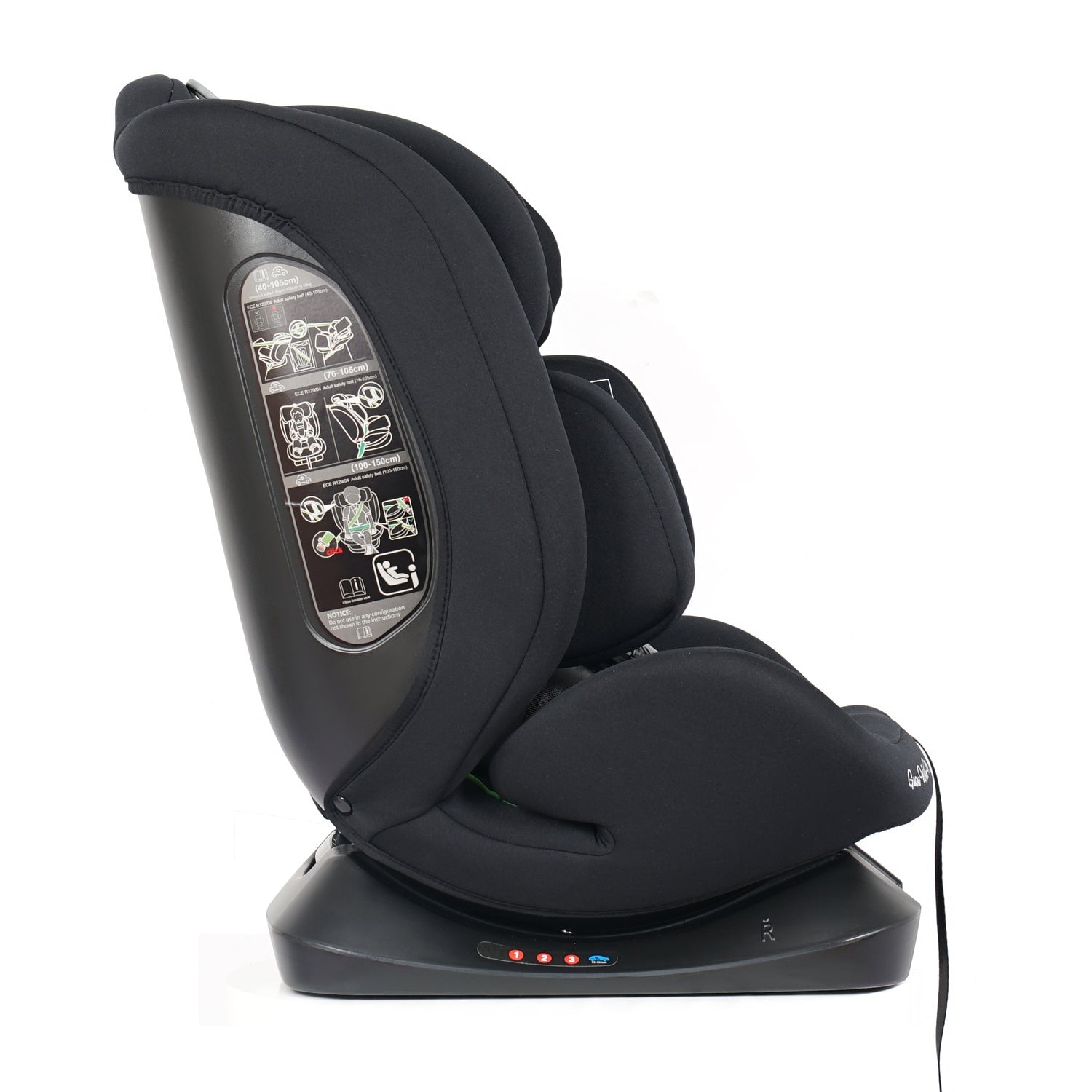 For Your Little One GrowWithMe 0/1/2/3 i-Size Car Seat - Midnight Black (Birth-12 Years)