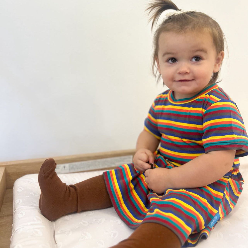 Hazel Rainbow Super Soft Cotton Baby Child Dress
