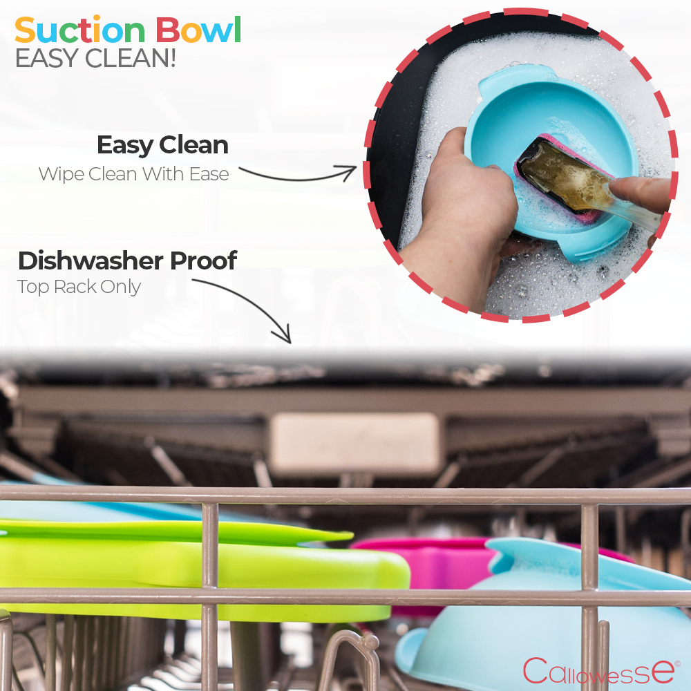 Callowesse Silicone Suction Bowl - Pink