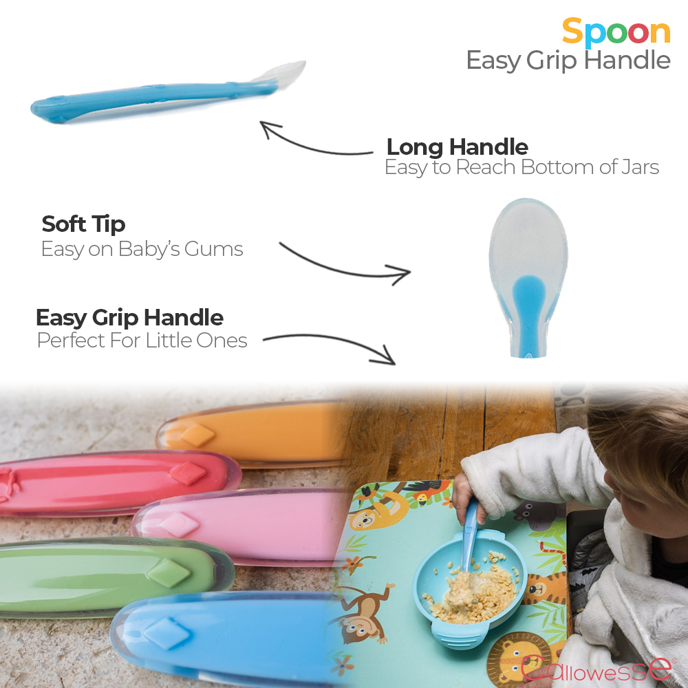 Callowesse Silicone Weaning Spoon – Pink