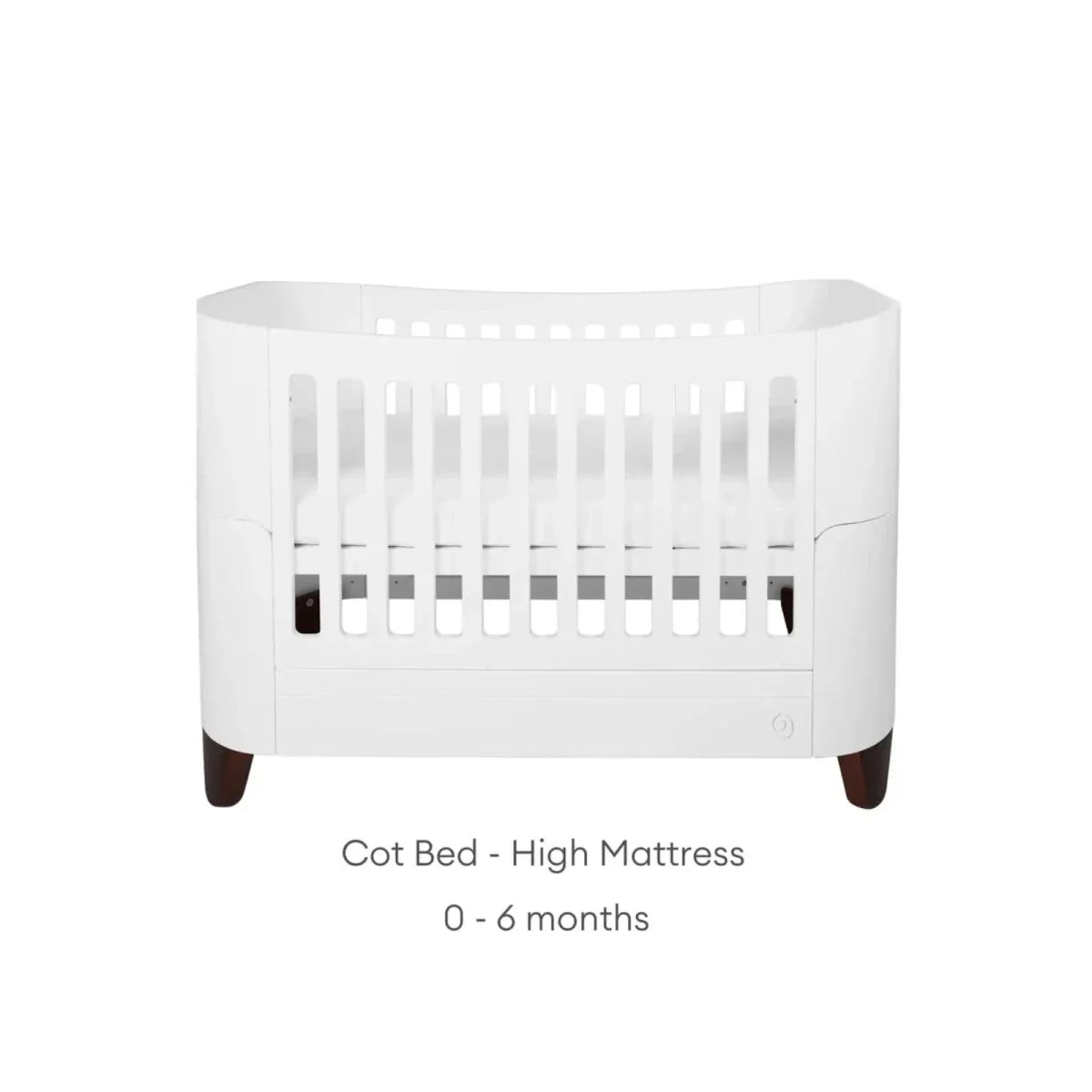 Gaia Baby Serena Cot Bed and Bedside Crib Set - White/Walnut