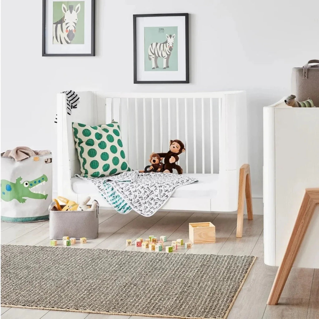 Gaia Baby Hera Convertible Cot Bed - Scandi White/Natural