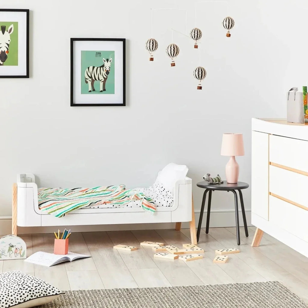 Gaia Baby Hera Convertible Cot Bed - Scandi White/Natural