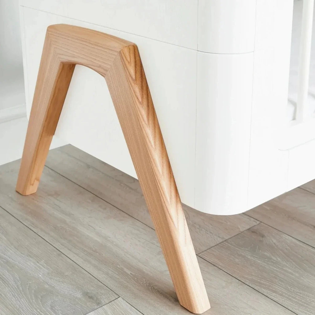 Gaia Baby Hera Convertible Cot Bed - Scandi White/Natural