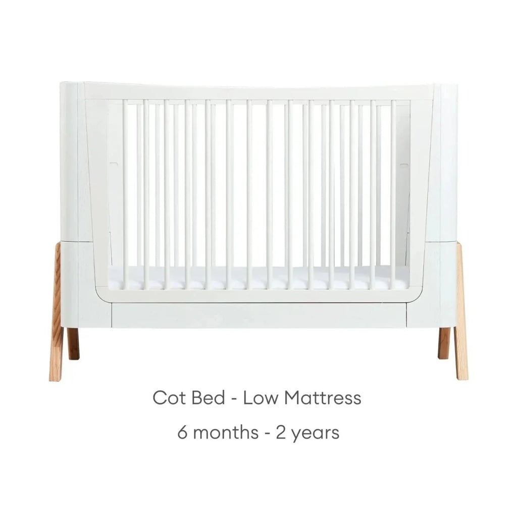 Gaia Baby Hera Convertible Cot Bed - Scandi White/Natural