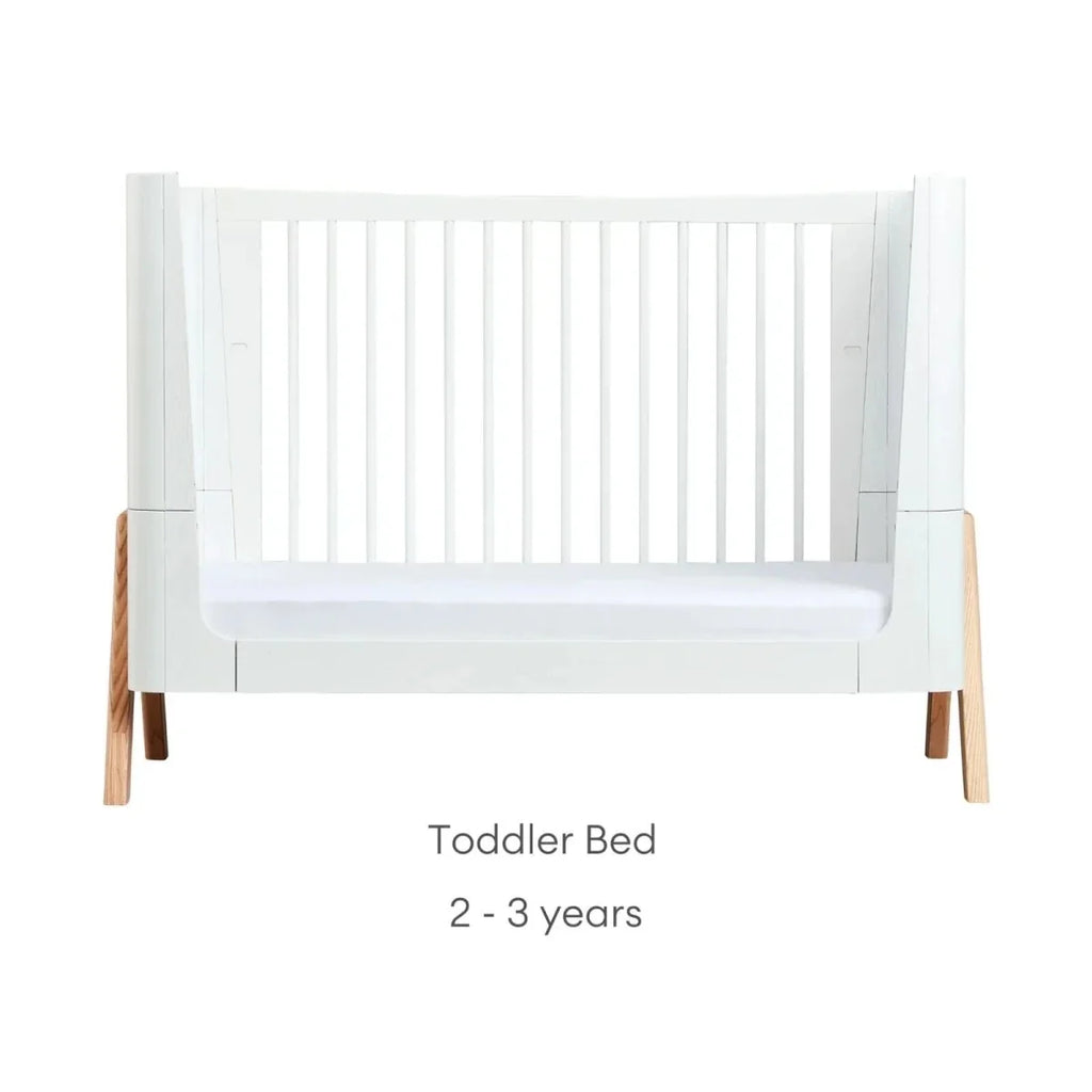 Gaia Baby Hera Convertible Cot Bed - Scandi White/Natural