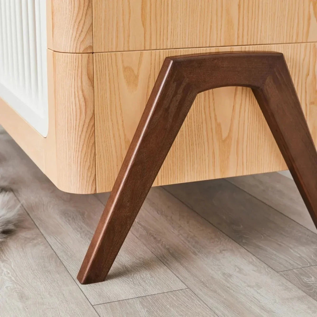 Gaia Baby Hera Convertible Cot Bed - Natural/Walnut