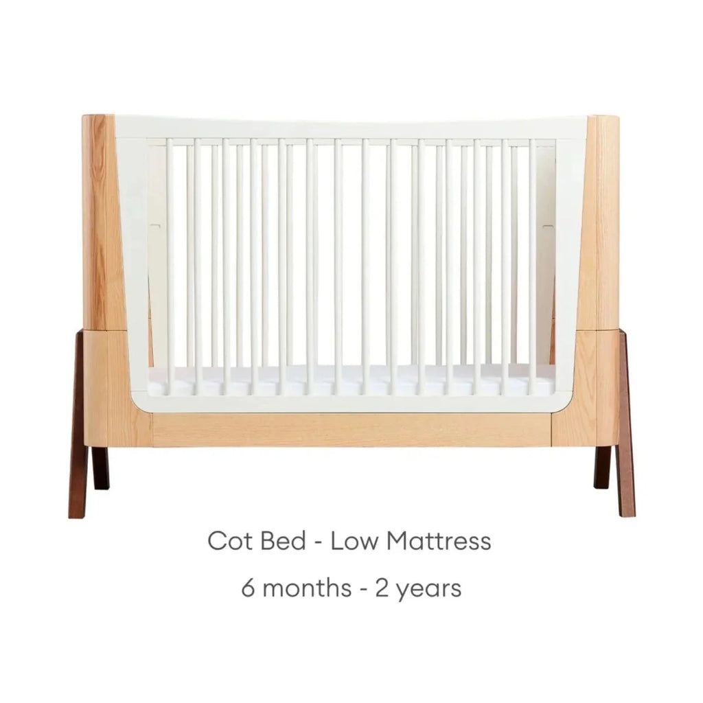 Gaia Baby Hera Convertible Cot Bed - Natural/Walnut