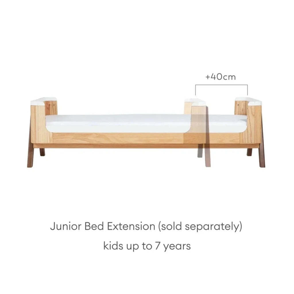 Gaia Baby Hera Convertible Cot Bed - Natural/Walnut