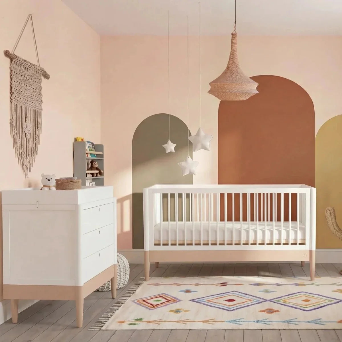Gaia Baby Eos Dresser - Powder Blush/White