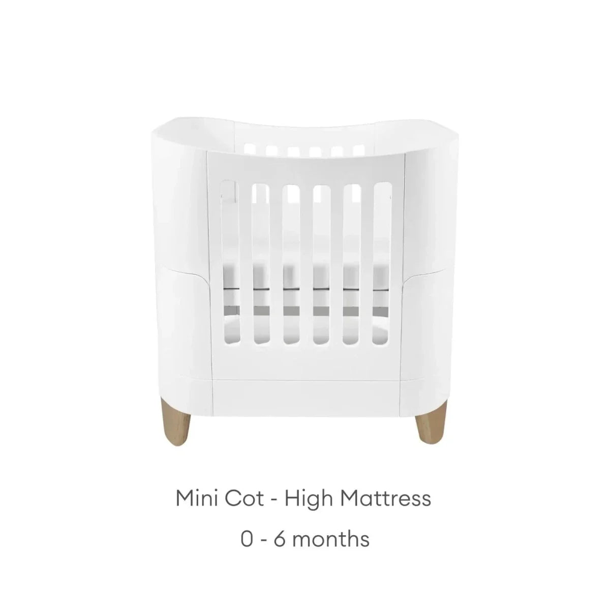 Gaia Baby Serena Mini Cot & Dresser Room Set - White/Natural