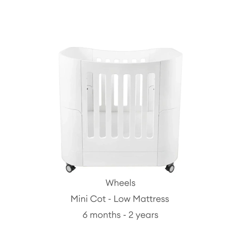 Gaia Baby Serena Mini Cot & Dresser Room Set - White/Natural