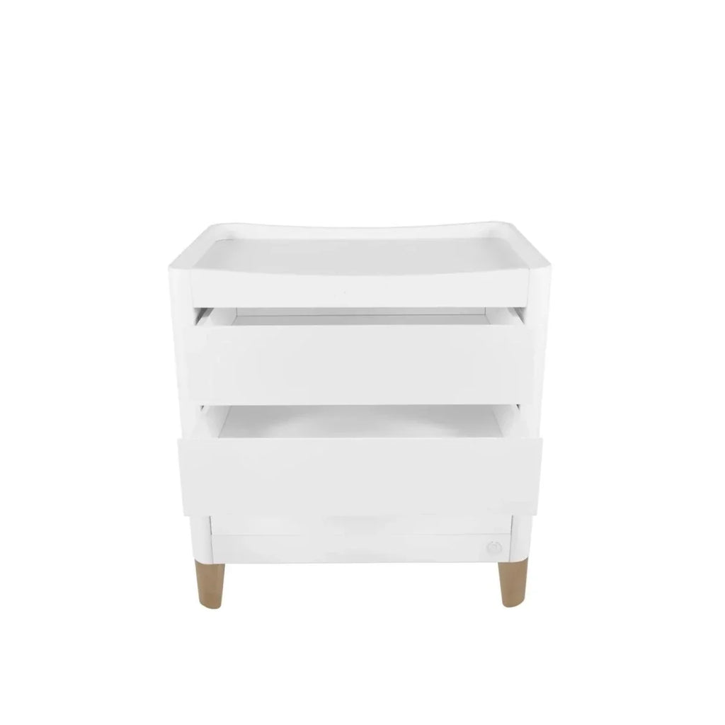 Gaia Baby Serena Mini Cot & Dresser Room Set - White/Natural