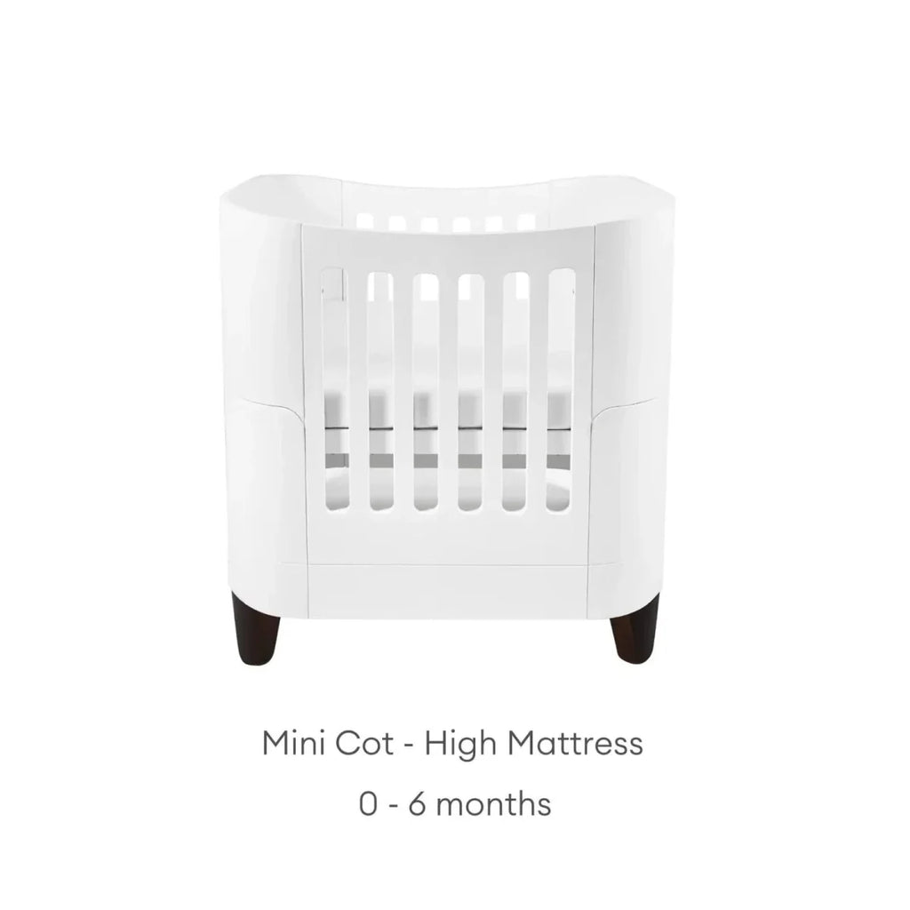Gaia Baby Serena Mini Cot & Dresser Room Set - White/Walnut