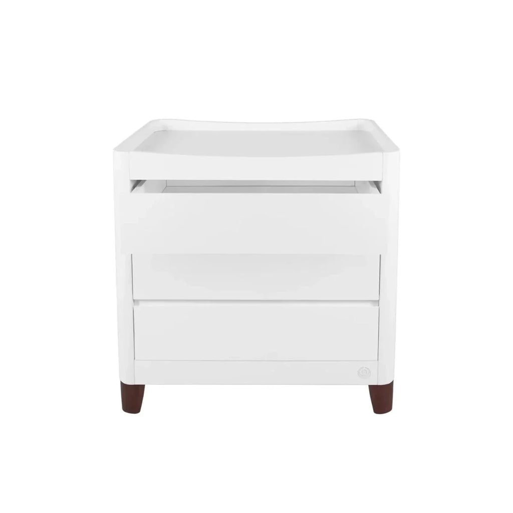 Gaia Baby Serena Mini Cot & Dresser Room Set - White/Walnut