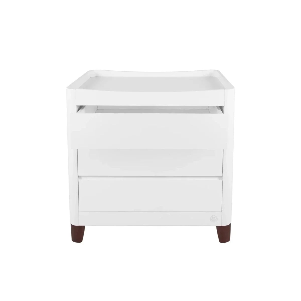 Gaia Baby Serena Mini Cot & Dresser Room Set - White/Walnut