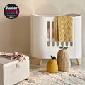 Gaia Baby Serena Mini Cot Bed - White/Natural